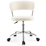 Costway Computer Desk Chair Adjustable Faux Fur Office Chair