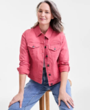 Women’s Classic Denim Jacket for Macy’s (Red Granite)