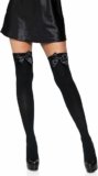 Leg Avenue womens Satin Bow Accent Thigh Highs [Prime]