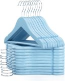 20Pack FairyHaus Kids Wooden Hangers – Blue