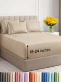 Extra Deep Queen Sheet Set – 6 Piece w/18-24 Inch Extra Deep Pockets [Prime]