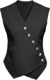 Cicy Bell Sleeveless V Neck Womens Waistcoat Suit Vest [Amazon]