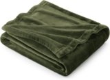 Bedsure Fleece Throw Blanket Olive Green 50×60 inches [Prime]