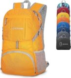 ZOMAKE Lightweight Packable Backpack 35L for Travel Camping (Yellow)