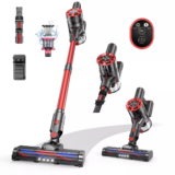 Mamnv Bagless 150W Cordless Stick Vacuum Cleaner, Red