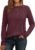 AUTOMET Women’s Long Sleeve Pleated Crew Neck Tops Shirt
