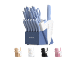 Astercook Knife Set, 14 Pieces Kitchen Knives Set with Healthy Anti-Rust Coating