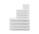 12-Piece Mainstays 100% Cotton White Towel Set