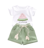 YOUNGER TREE Baby Girl Summer Short Set